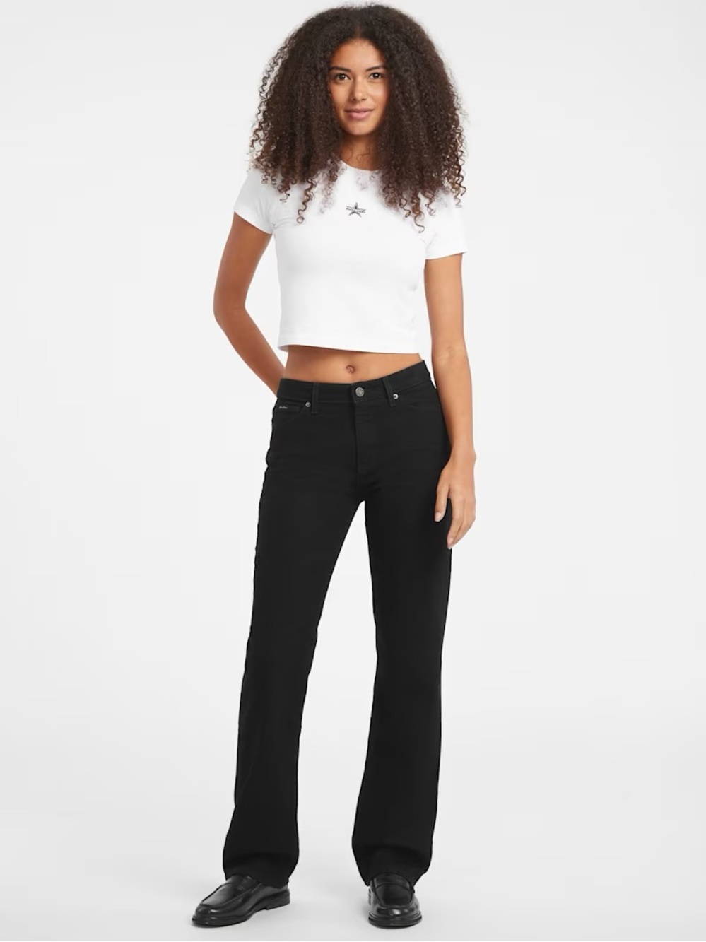 NWT Guess Black G08 Mid-Rise Straight Jeans